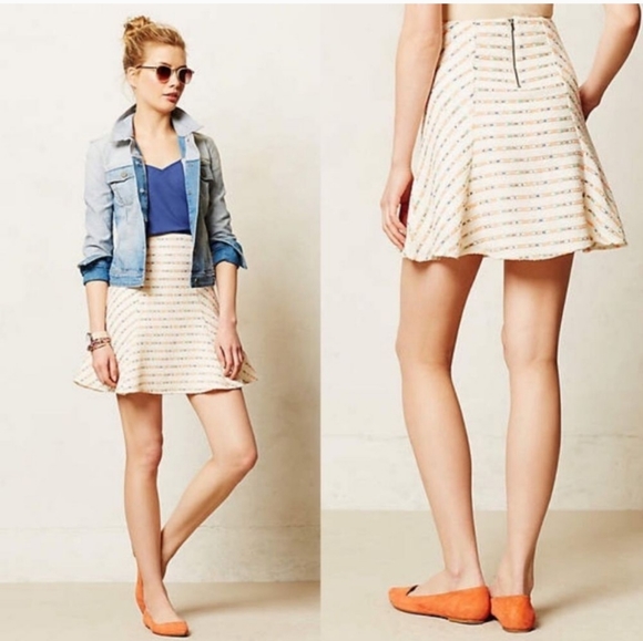 Anthropologie Dresses & Skirts - Maeve striped swing skirt